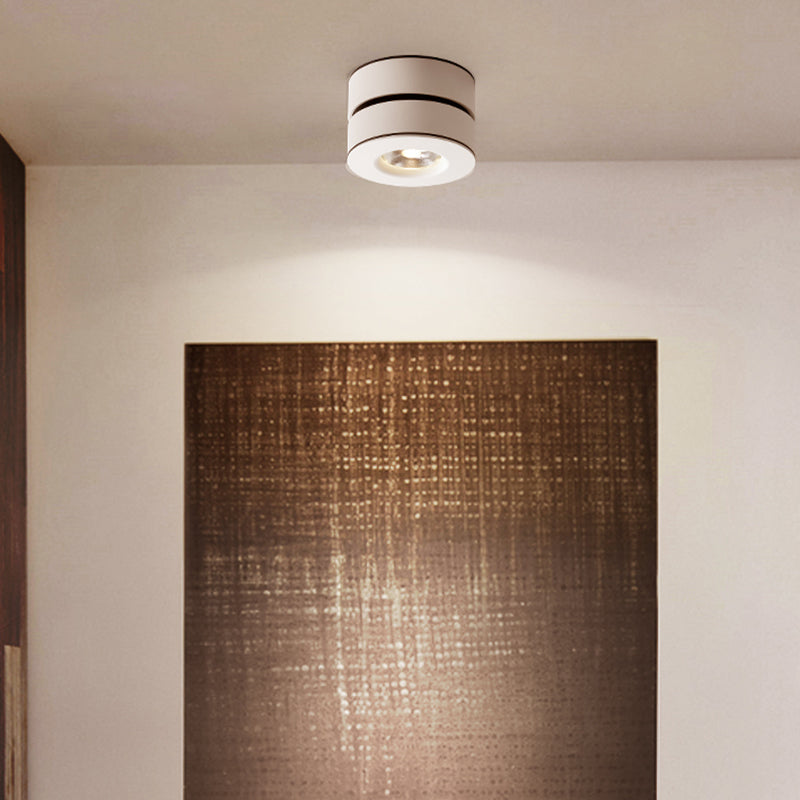 Nordic Modern LED Surface montées Downlight Réglable Cylindrique Surface à cheval réglable Plafond