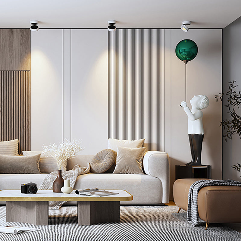 Nordic Modern LED Surface Mounted Downlight Adjustable Cylindrical Surface Mounted Ceiling Lamp
