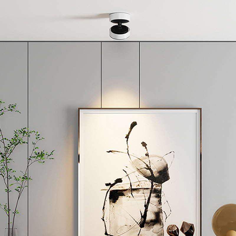 Nordic Modern LED Surface montées Downlight Réglable Cylindrique Surface à cheval réglable Plafond