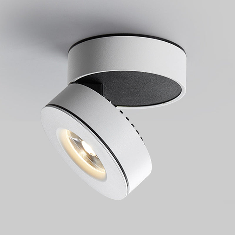 Nordic Modern LED Surface montées Downlight Réglable Cylindrique Surface à cheval réglable Plafond