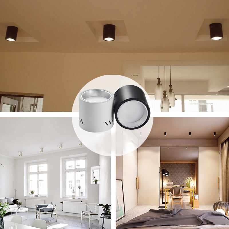 LED-cilindrische opbouwdownlight Scandinavische stijl opbouwplafondlamp voor woonkamer