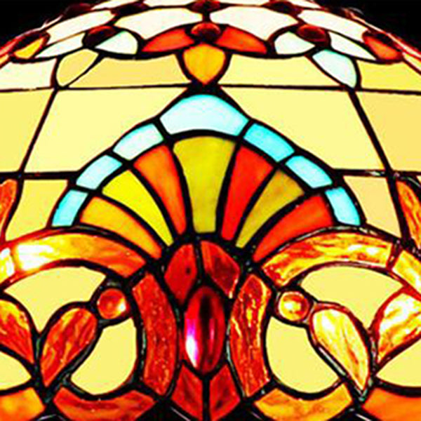 Gebrandschilderd glas omgekeerde kom hangende kroonluchter Tiffany -stijl kroonluchter lamp