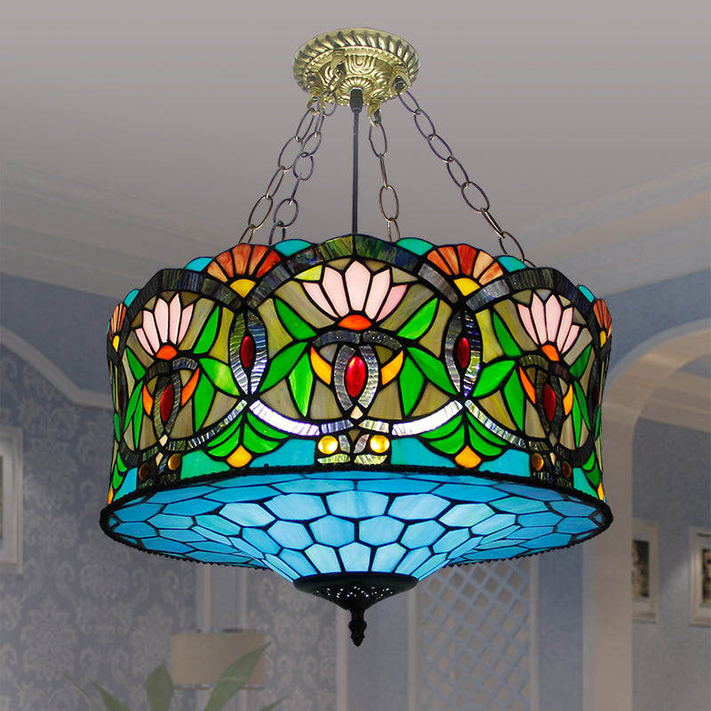 Lampadario art invertito in vetro a pendente a pendente a pendente tiffany in stile lampadario illuminazione