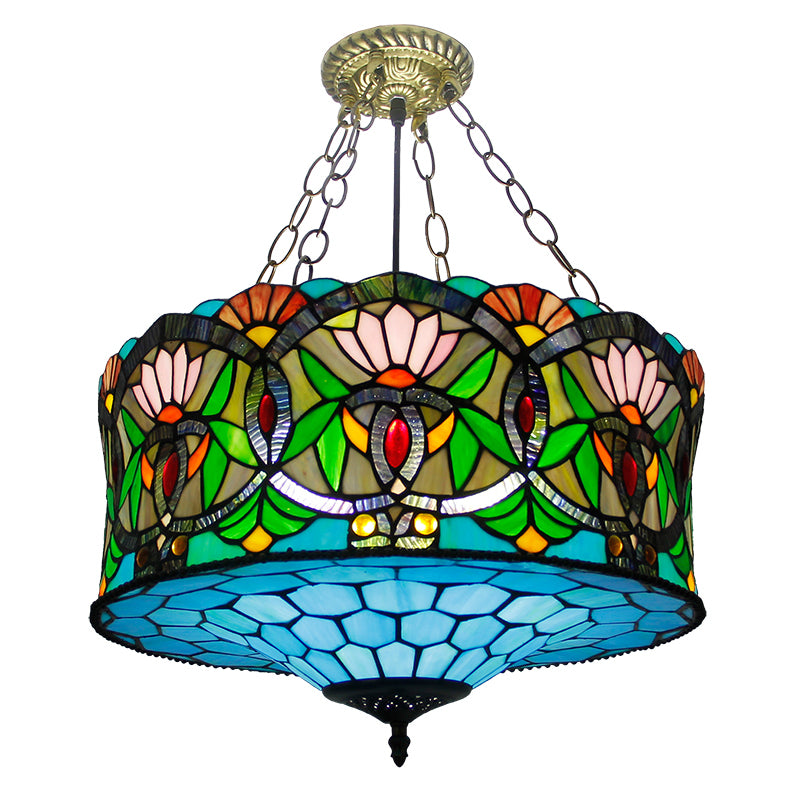 Lampadario art invertito in vetro a pendente a pendente a pendente tiffany in stile lampadario illuminazione