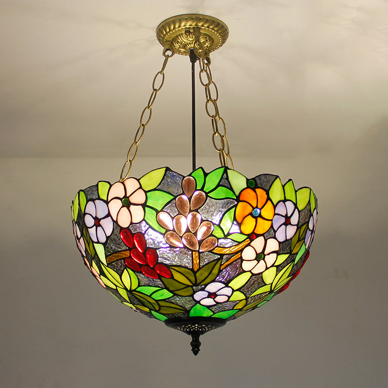 Lampadario art invertito in vetro a pendente a pendente a pendente tiffany in stile lampadario illuminazione