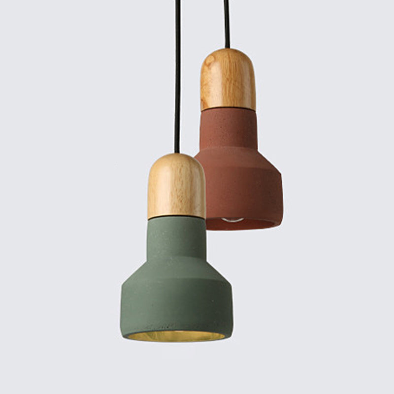 Pendant le pendentif en ciment à tête simple contemporain pour la salle d'étude du bar