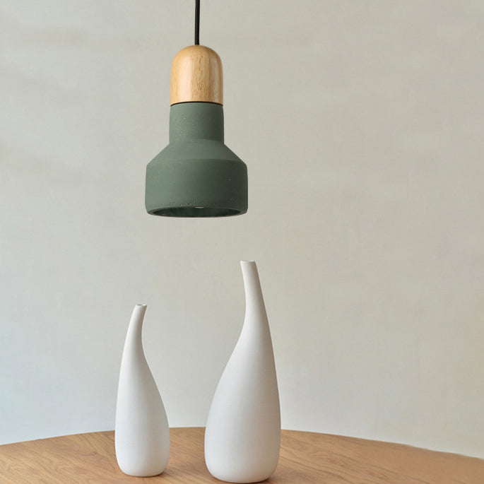 Pendant le pendentif en ciment à tête simple contemporain pour la salle d'étude du bar