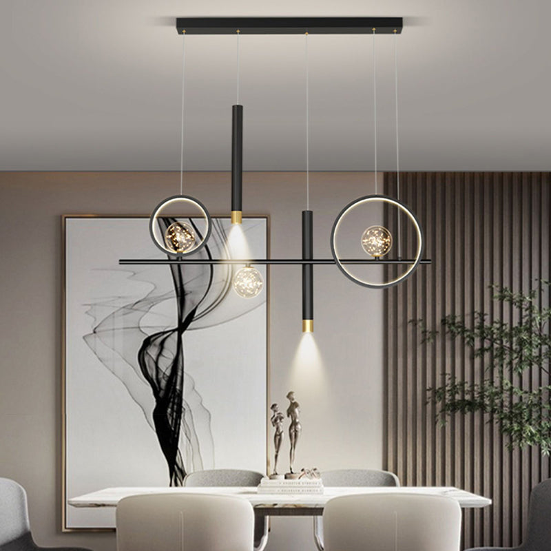 39,5 "Long Metal Illumining Simplicidad Costilización de techo Luz para comedor