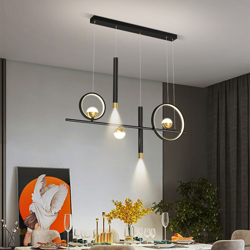 39,5 "Long Metal Illumining Simplicidad Costilización de techo Luz para comedor