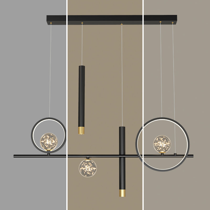 39,5 "Long Metal Illumining Simplicidad Costilización de techo Luz para comedor