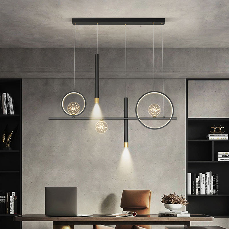 39,5 "Long Metal Illumining Simplicidad Costilización de techo Luz para comedor