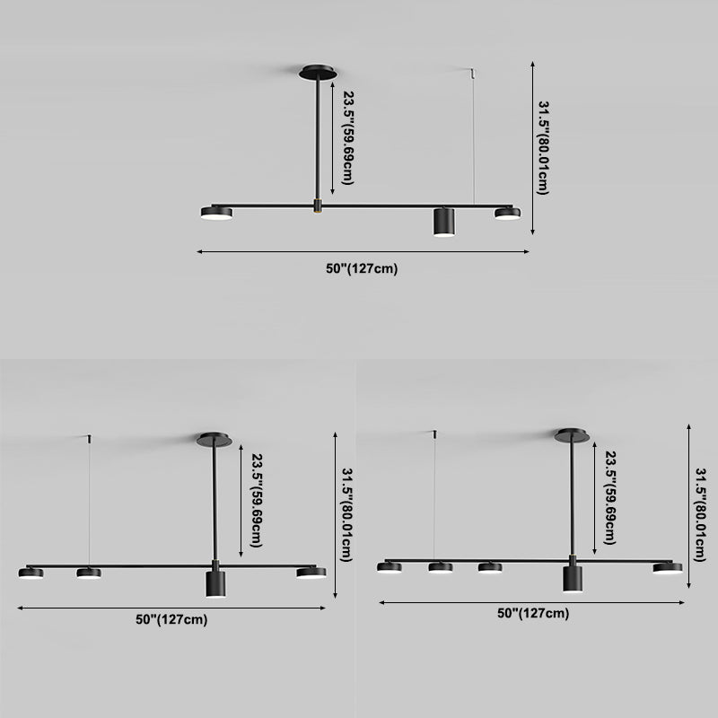 Drum Island Lighting Acrilic Contemporary Simplicity Fidurs a sospensione per il ristorante