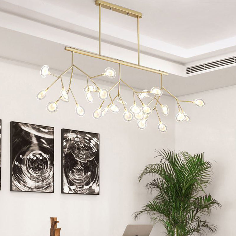 Metal Hanging Pendant Lights Living Room 27 Heads Creative Modern Island Lamps