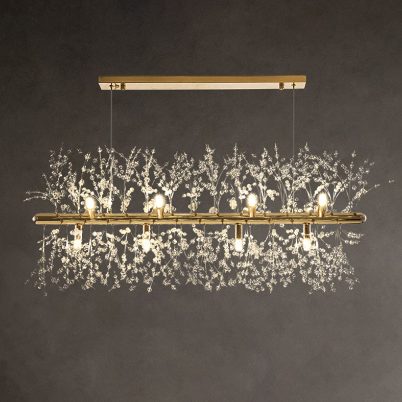 Contemporary Creative Crystal Island Light Fixture for Drawing Room Bedroom