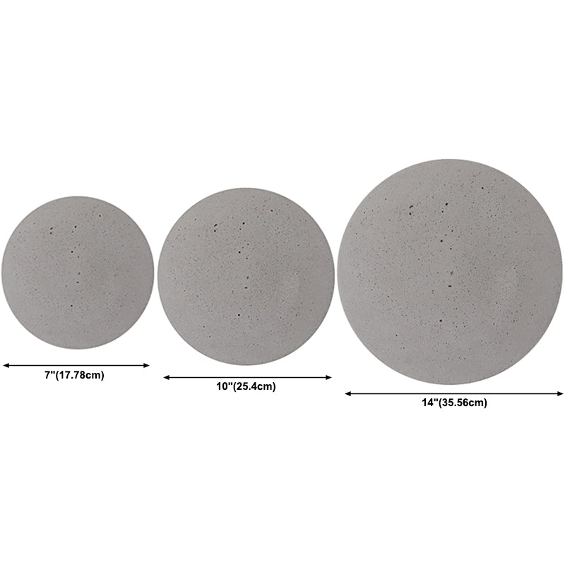 Lámpara de luz redonda de pared moderna lámpara de pared gris de 1 luz con sombra de cemento