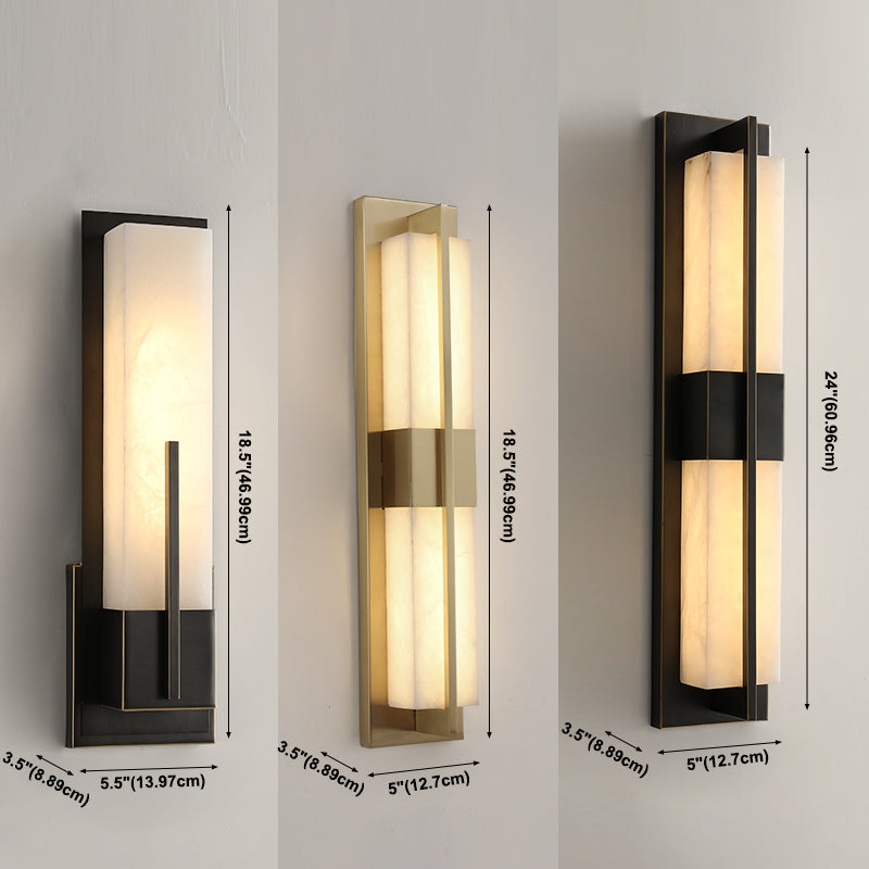 Eigentijdse muurlichtwagentjes met marmeren schaduw voor slaapkamer woonkamer