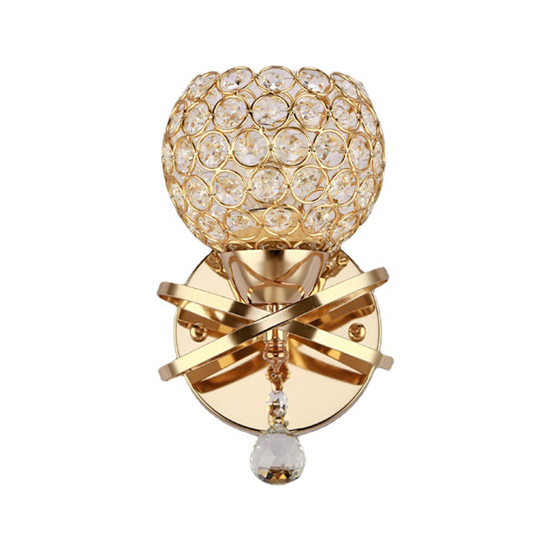 Éclairage d'applications à balle pour la chambre à coucher d'une lumière antique Éclairage mural en cristal clair