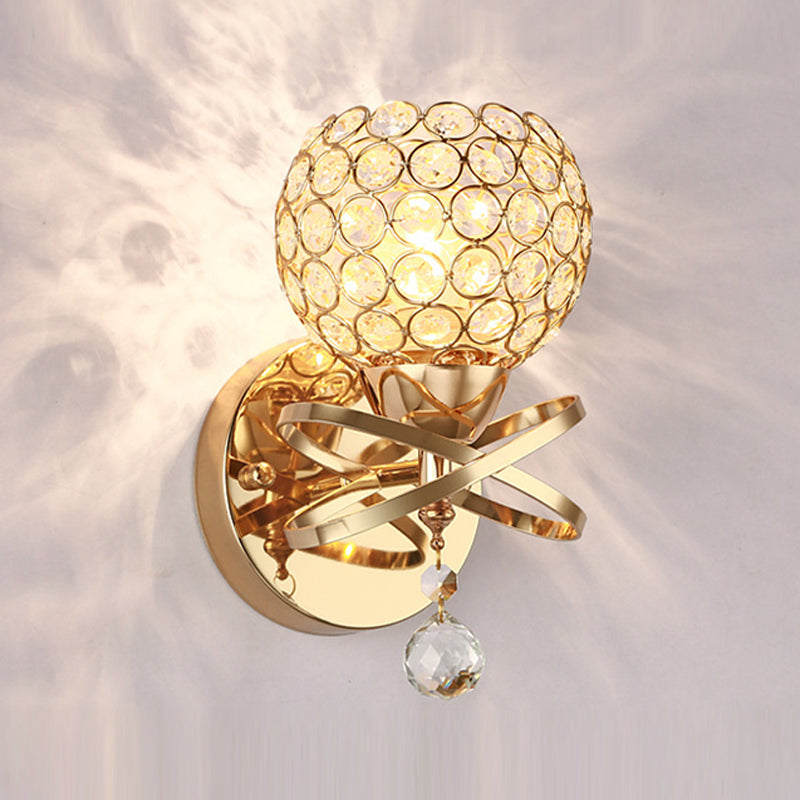 Éclairage d'applications à balle pour la chambre à coucher d'une lumière antique Éclairage mural en cristal clair