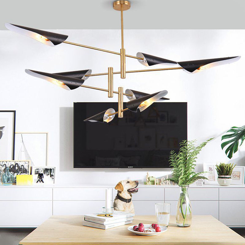 Luci sospese postmoderne Multi lampadario in metallo per la camera da letto del soggiorno