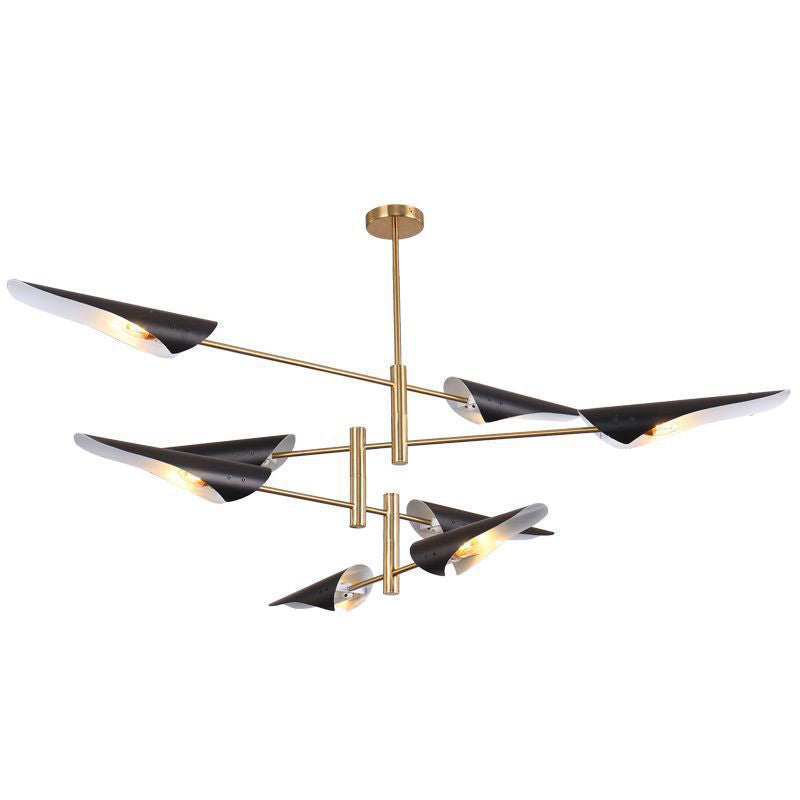 Luci sospese postmoderne Multi lampadario in metallo per la camera da letto del soggiorno