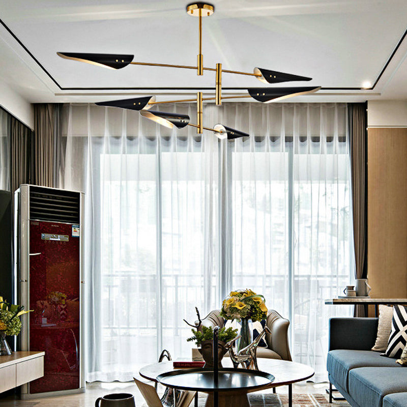 Luci sospese postmoderne Multi lampadario in metallo per la camera da letto del soggiorno