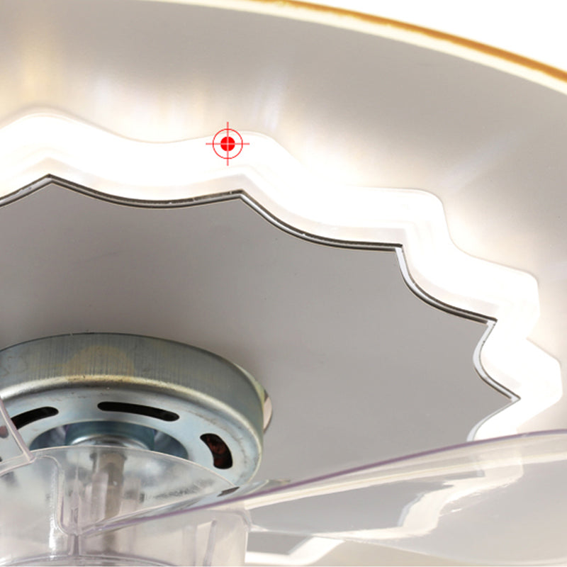 Kreisförmige Halbflush Mount Light Einfachheit Acryl Schlafzimmer LED Deckenventilator Licht