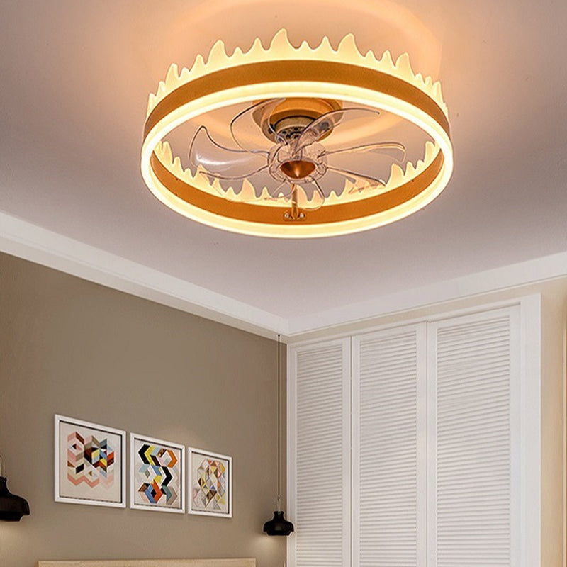 Makkaronkronenförmige Lüfterbeleuchtung Acrylschlafzimmer LED Semi Flush Light