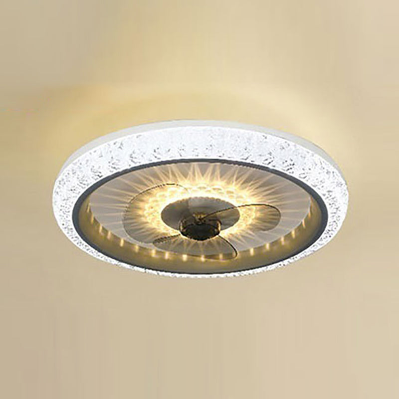 Acrylkreis Deckenventilator Leuchte Leuchte Makkaron LED Flush Mount Leuchte für Schlafzimmer