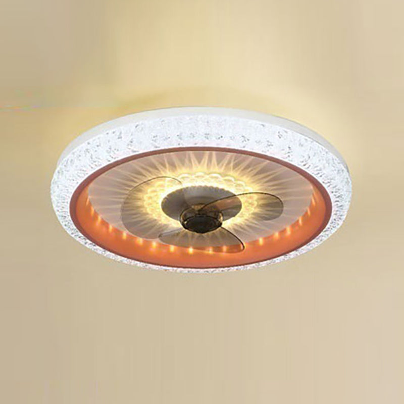 Acrylkreis Deckenventilator Leuchte Leuchte Makkaron LED Flush Mount Leuchte für Schlafzimmer