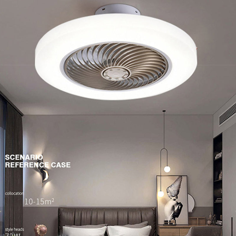Acrylkreis Lüfterlampenlampenminimalismus LED Semi Flush Mount Light für Schlafzimmer
