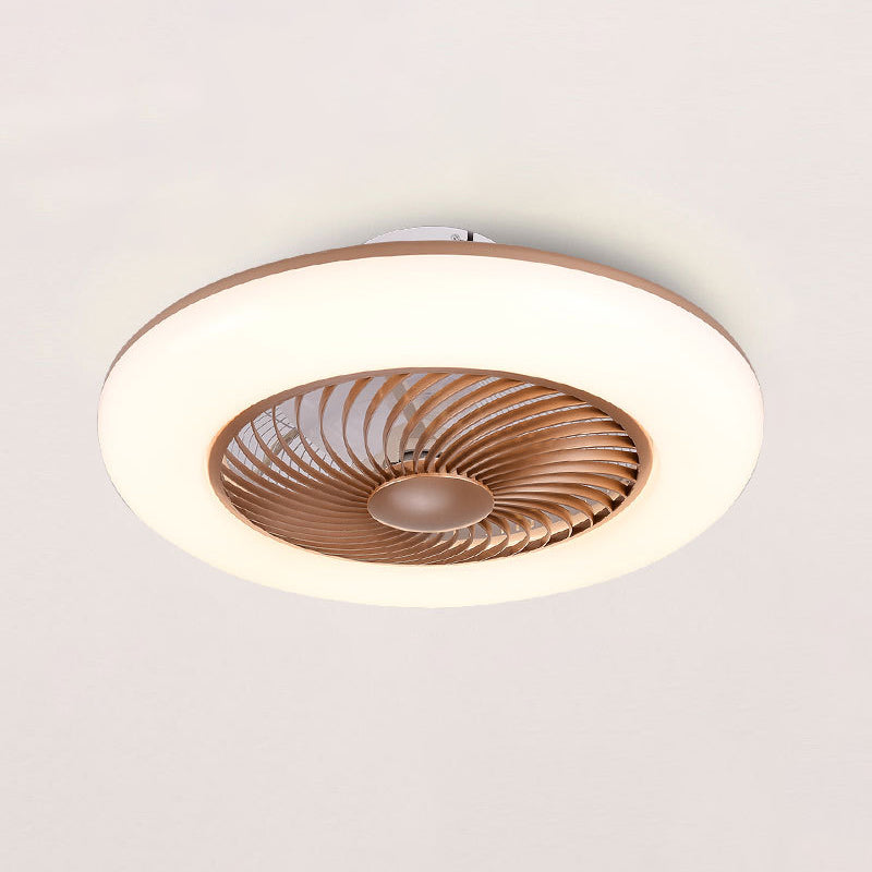 Runde Lüfterleuchte Deckenleuchte Makkaron Acryl -Esszimmer LED Semi Flush Light