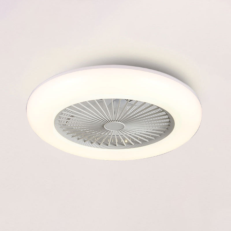 Runde Lüfterleuchte Deckenleuchte Makkaron Acryl -Esszimmer LED Semi Flush Light