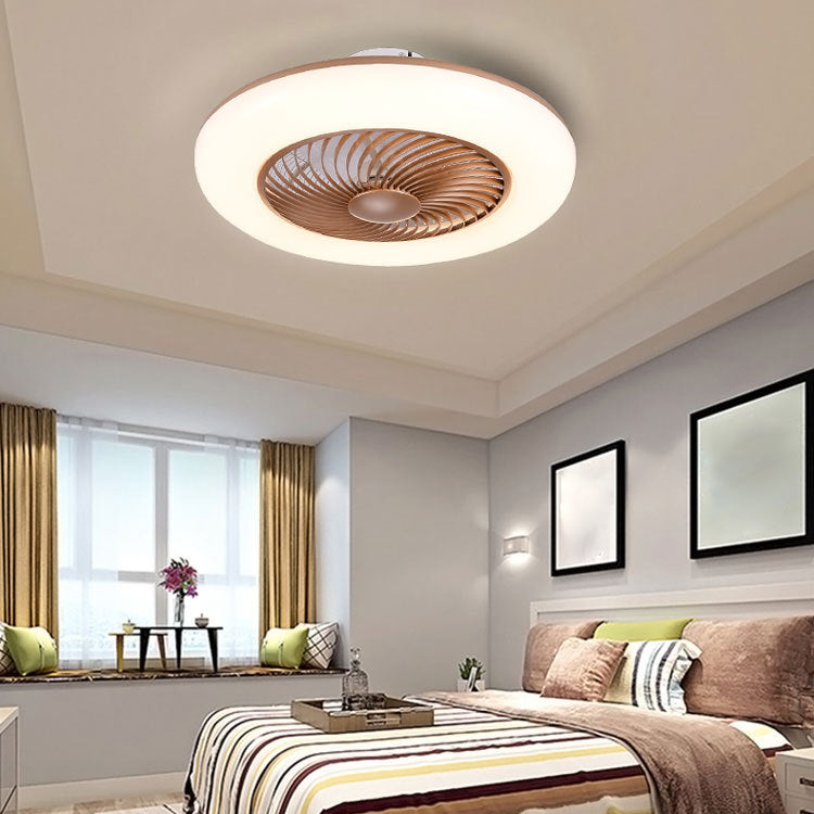Runde Lüfterleuchte Deckenleuchte Makkaron Acryl -Esszimmer LED Semi Flush Light