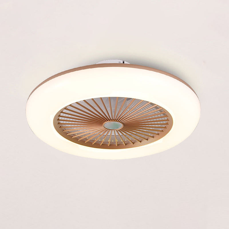 Runde Lüfterleuchte Deckenleuchte Makkaron Acryl -Esszimmer LED Semi Flush Light