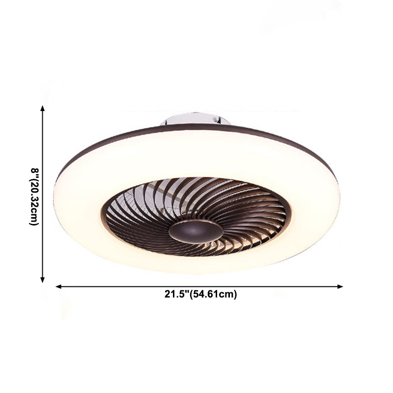 Runde Lüfterleuchte Deckenleuchte Makkaron Acryl -Esszimmer LED Semi Flush Light