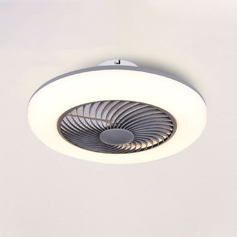Runde Lüfterleuchte Deckenleuchte Makkaron Acryl -Esszimmer LED Semi Flush Light