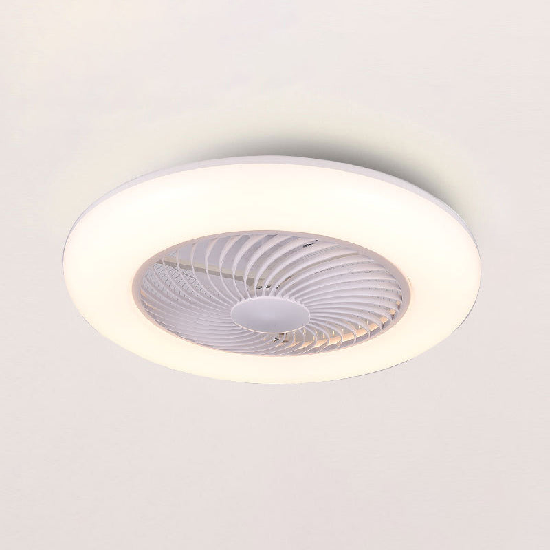 Runde Lüfterleuchte Deckenleuchte Makkaron Acryl -Esszimmer LED Semi Flush Light
