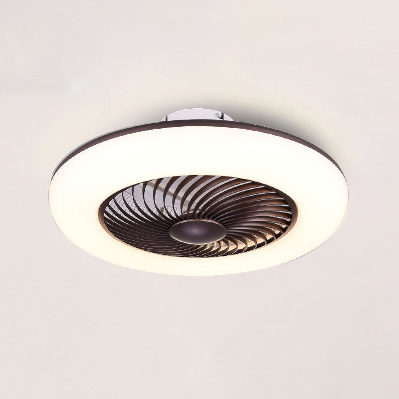 Runde Lüfterleuchte Deckenleuchte Makkaron Acryl -Esszimmer LED Semi Flush Light