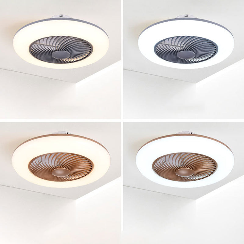Runde Lüfterleuchte Deckenleuchte Makkaron Acryl -Esszimmer LED Semi Flush Light