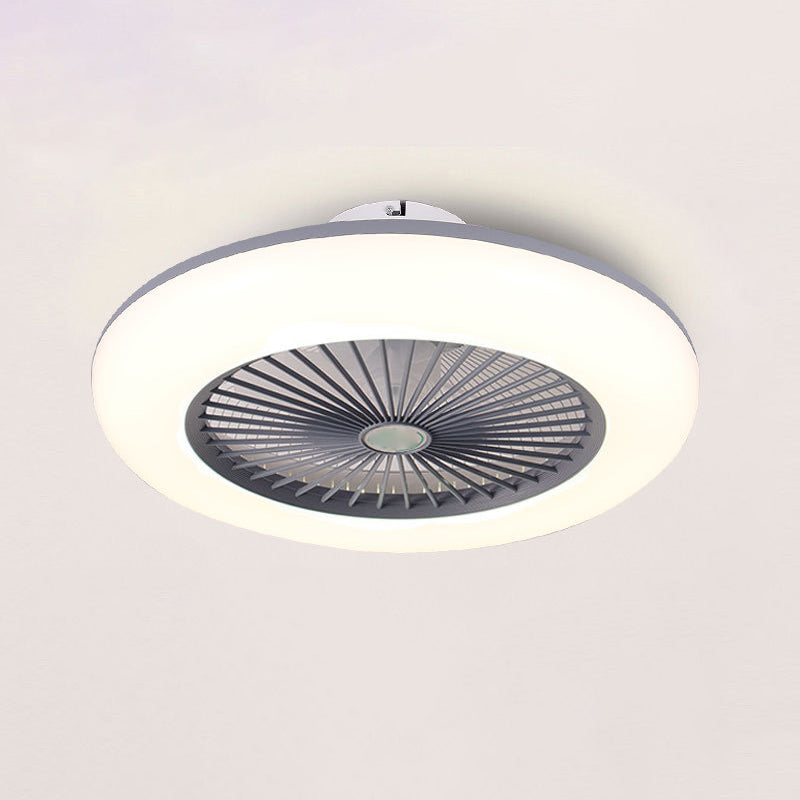 Runde Lüfterleuchte Deckenleuchte Makkaron Acryl -Esszimmer LED Semi Flush Light