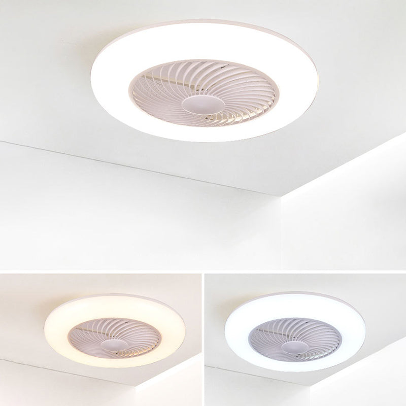 Runde Lüfterleuchte Deckenleuchte Makkaron Acryl -Esszimmer LED Semi Flush Light