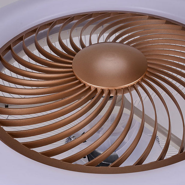 Runde Lüfterleuchte Deckenleuchte Makkaron Acryl -Esszimmer LED Semi Flush Light