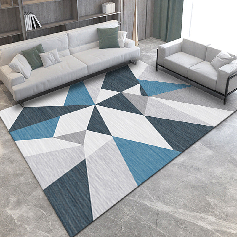 Wealthy Modern Rug Gold Graphic Indoor Rug Washable Rug for Drawing Room