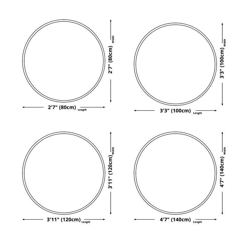 Modern Round Carpet Leisure Abstract Print Rug Washable Polyster Carpet with Non-Slip Backing