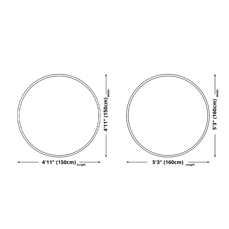 Modern Round Carpet Leisure Abstract Print Rug Washable Polyster Carpet with Non-Slip Backing