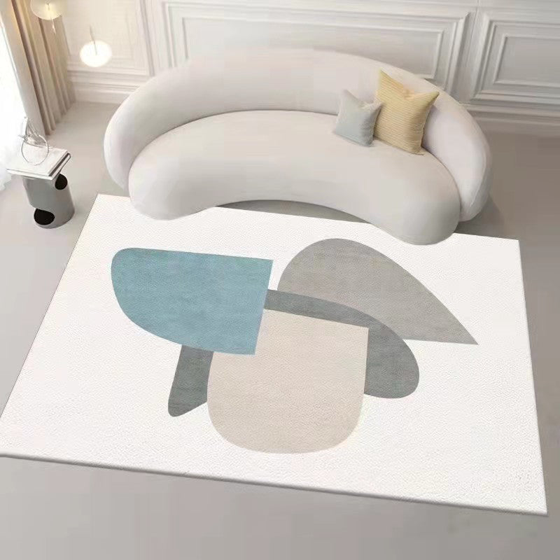 Pink Modern Carpet Polyester Circle Carpet Non-Slip Backing Carpet for Home Decor