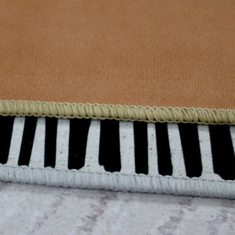 Modern Palm Leaves Print Rug Polyester Indoor Carpet Stain Resistant Area Rug for Home Decoration