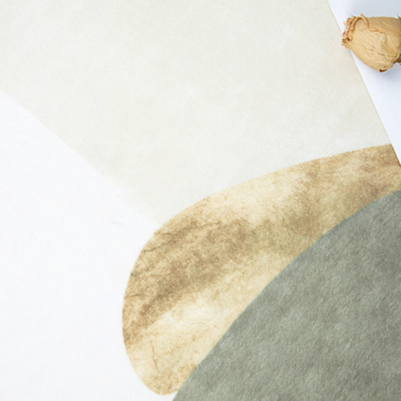 Chic Modern Area Carpet Color Block Polyester Area Rug Non-Slip Backing Rug for Home Decor