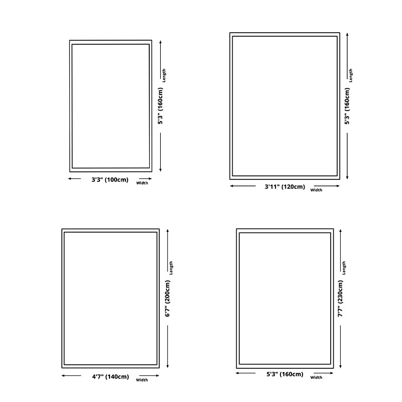 Contemporary Botanical Print Carpet Polyester Area Rug Non-Slip Backing Indoor Rug for Living Room