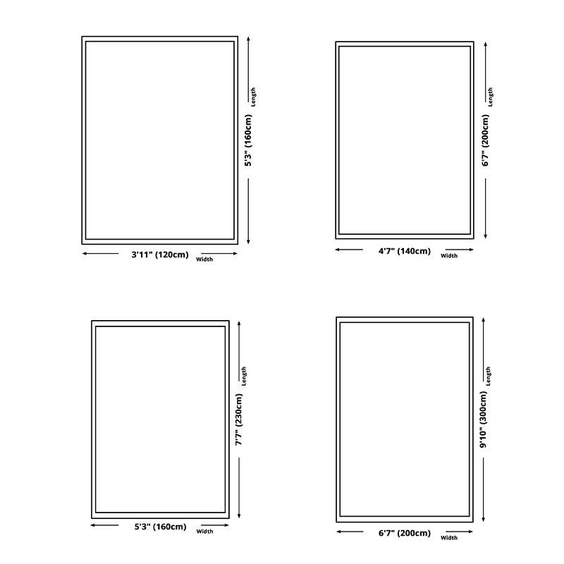 Variegated Gray Area Rug Modern Washable Carpet Polypropylene Non-Slip Area Rug for Living Room